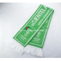 Promotional Green Color Printed Knitted Scarf